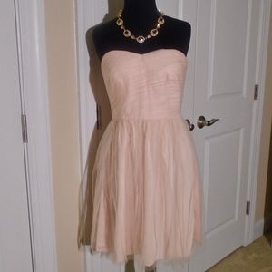 J CREW NWT Strapless Maura Tulle Dress 4 PEACH